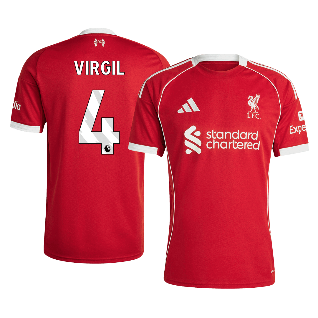 VIRGIL #4 Liverpool Otthon Soccer Mez 25/26 Piros 2025/26