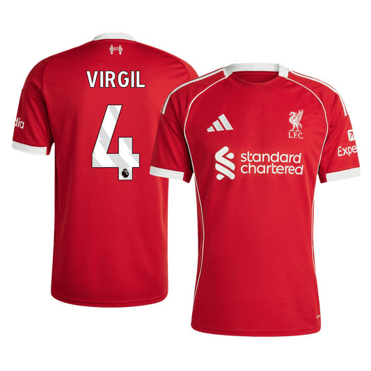 VIRGIL #4 Liverpool Otthon Soccer Mez 25/26 Piros 2025/26