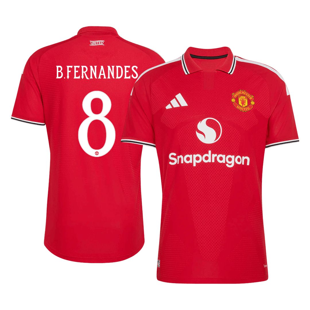 B. FERNANDES #8 Manchester United Játékos Verzió Hazai Mez 2026/27 Piros - UCL
