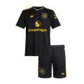 Gyerek Manchester United Harmadik Idegenbeli Futballmez Készlet 25/26 Fekete