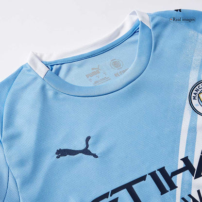 Manchester City Otthon Hosszú Ujjú Soccer Mez 2025/26 Kék
