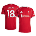 GAKPO #18 Liverpool Otthon Mez 2025/26 Piros