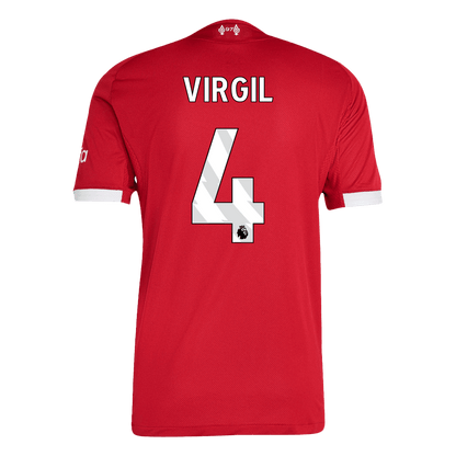 VIRGIL #4 Játékos Liverpool Otthon Soccer Mez 25/26 Piros