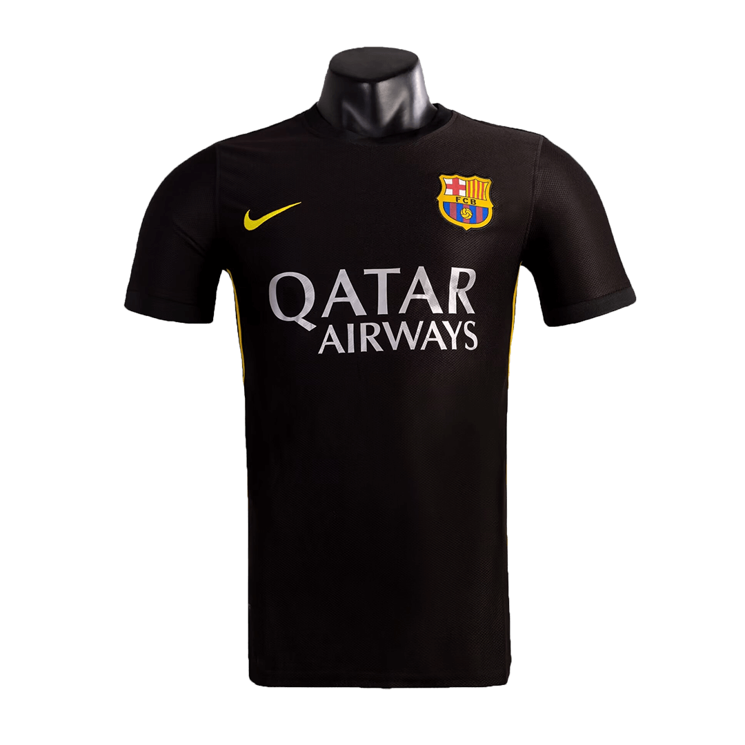 Barcelona Idegenbeli Harmadik Retro Futball Mez 2013/14 Fekete 2025/26