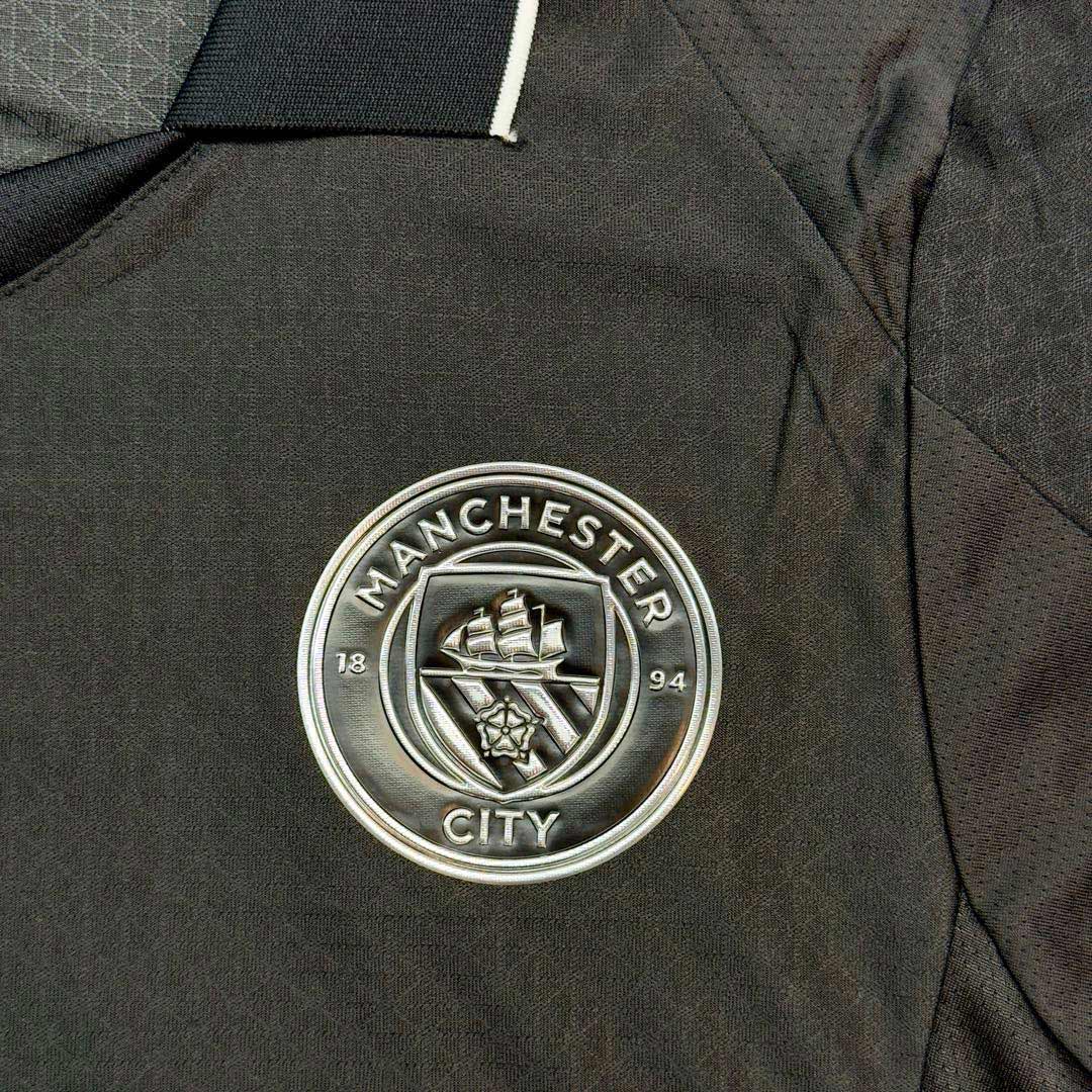 Játékos Manchester City Idegenbeli Soccer Mez 2025/26 Fekete