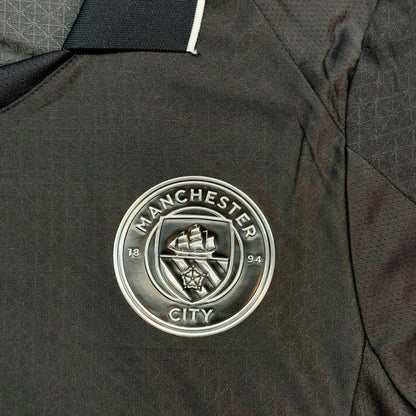 Játékos Manchester City Idegenbeli Soccer Mez 2025/26 Fekete