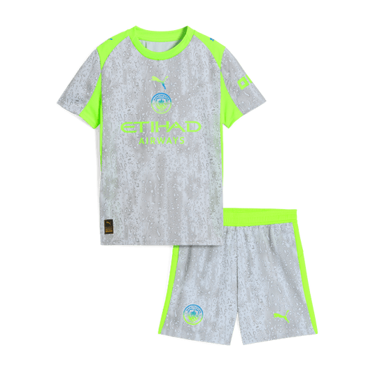 Manchester City Gyerek Harmadik 2025/26 Szürke futball mez