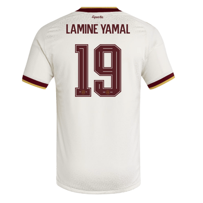 LAMINE YAMAL #19 Spanyolország Játékos Verzió Idegenbeli Mez Világbajnoki 2026 Fehér