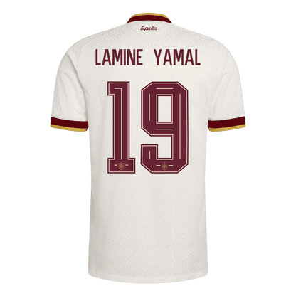 LAMINE YAMAL #19 Spanyolország Játékos Verzió Idegenbeli Mez Világbajnoki 2026 Fehér