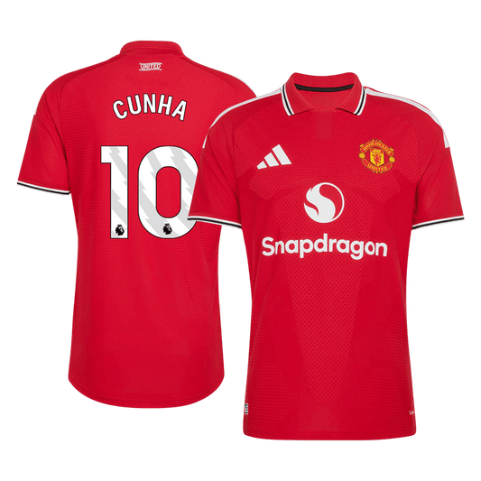 CUNHA #10 Manchester United Játékos Verzió Hazai Mez 2026/27 Piros