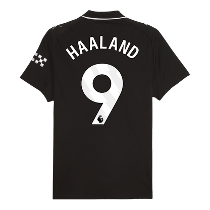 HAALAND #9 Játékos Manchester City Idegenbeli Soccer Mez 2025/26 Fekete