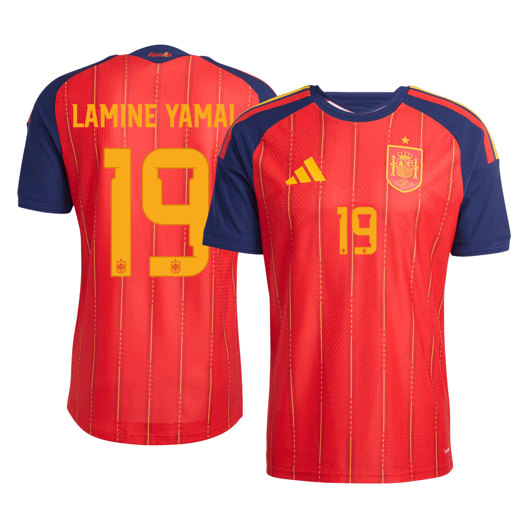 LAMINE YAMAL #19 Spanyolország Játékos Verzió Hazai Világbajnoki Mez 2026 Piros
