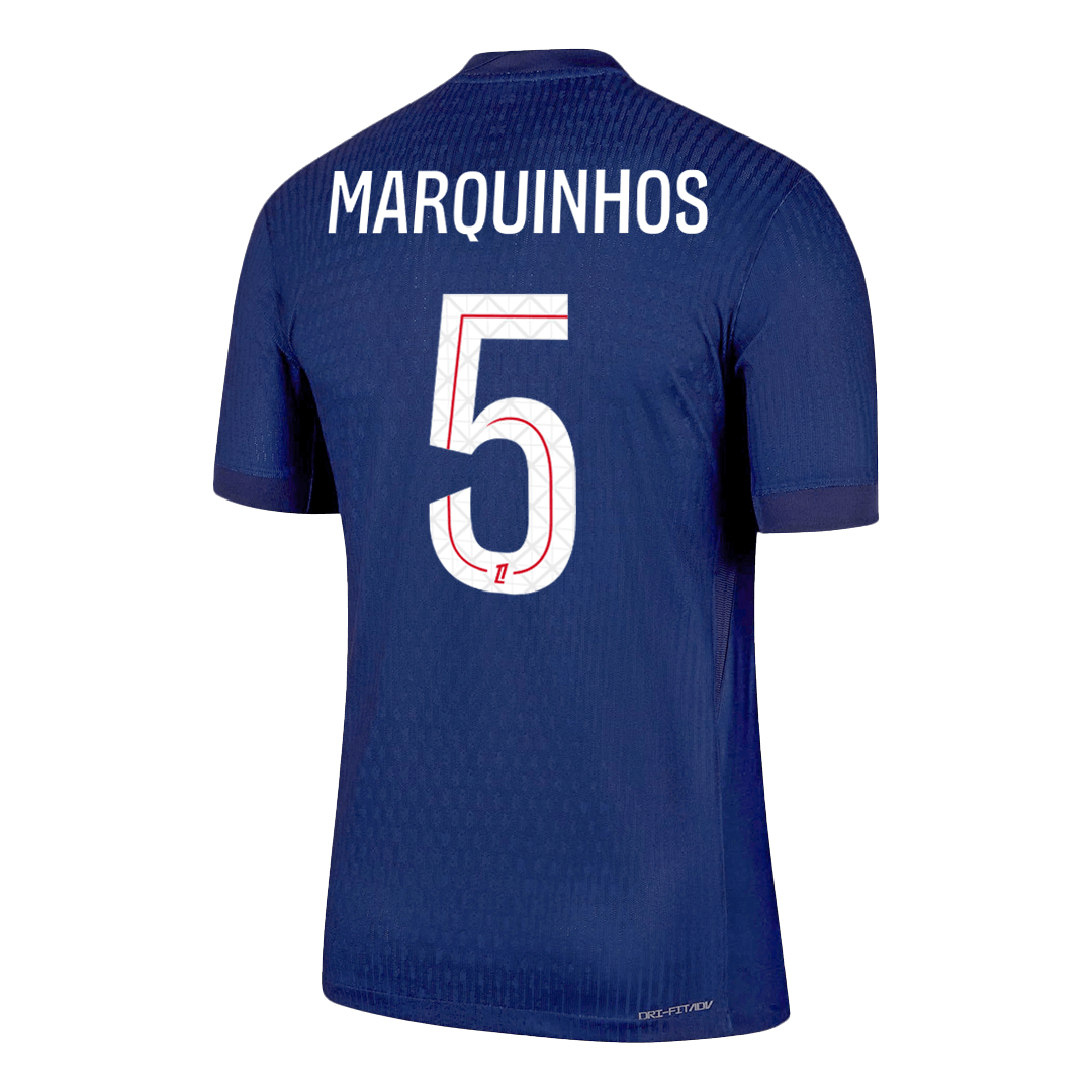 MARQUINHOS #5 Játékos PSG Otthon Soccer Mez 2025/26 Haditengerészet