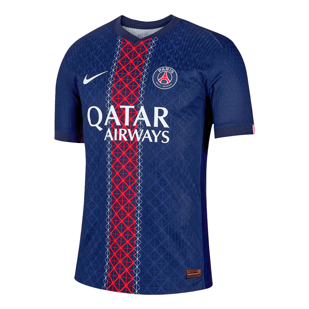 O.DEMBÉLÉ #10 Játékos PSG Otthon Soccer Mez 2025/26 Haditengerészet
