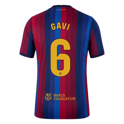GAVI #6 Barcelona Játékos Verzió Hazai Mez 2026/27 Piros & Kék