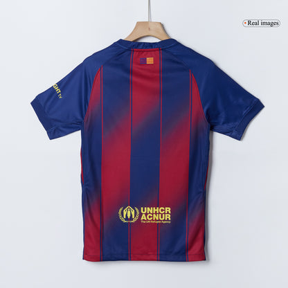 LAMINE YAMAL #10 Barcelona Otthon Soccer Mez 2025/26 Piros&Kék - UCL