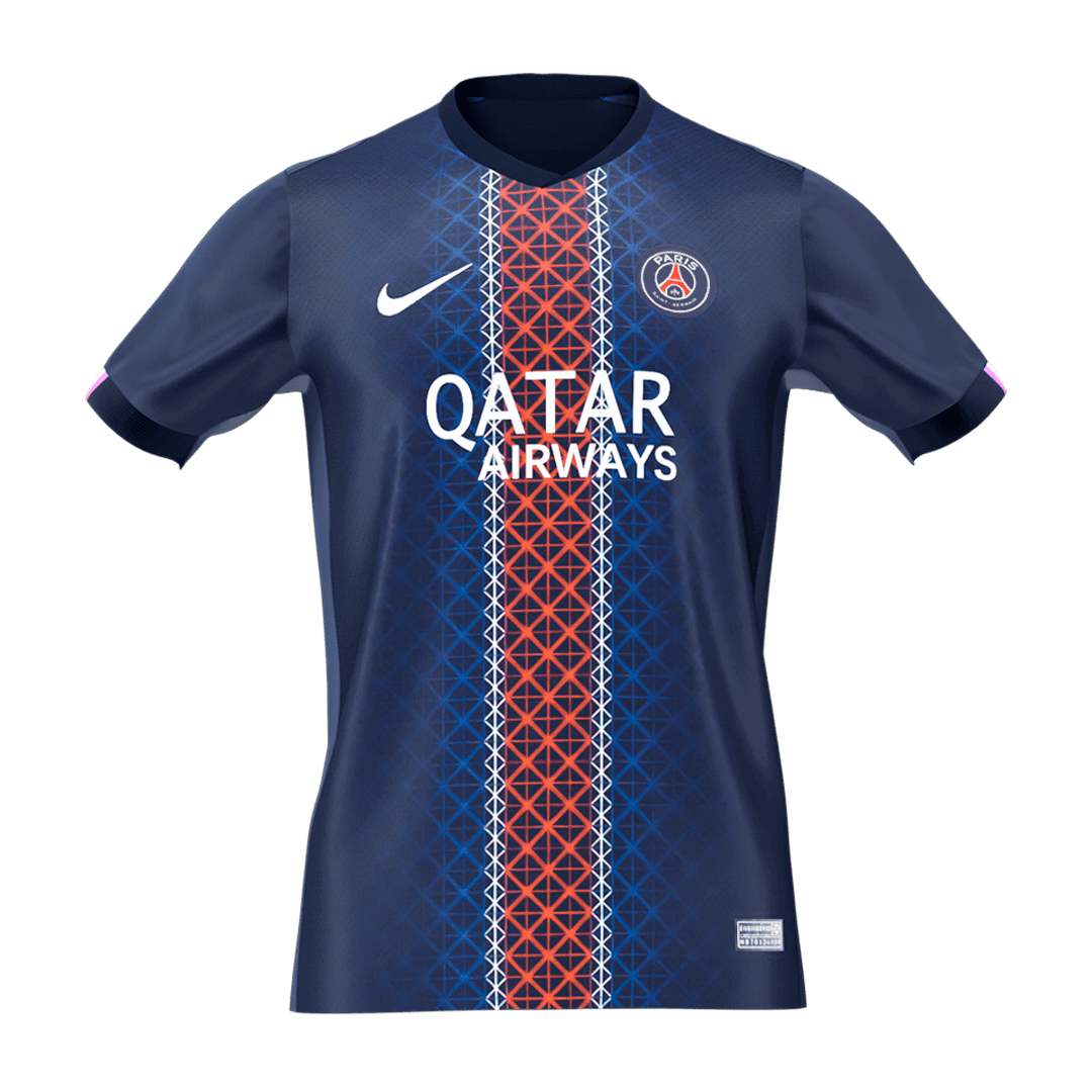 【Szuper Jó Minőségű】PSG Otthon Soccer Mez 2025/26 Haditengerészet