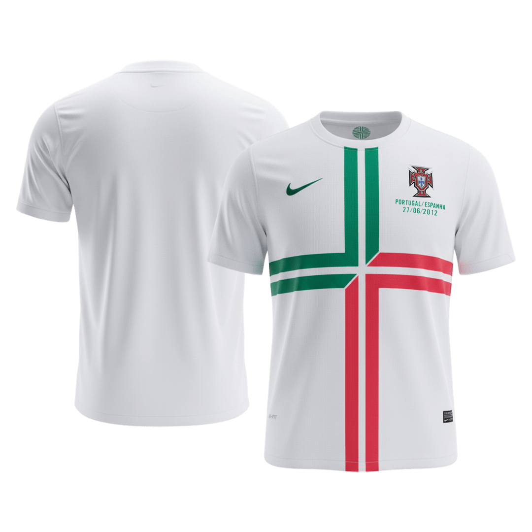 Portugália Idegenbeli Retro Futball Mez 2012 Fehér
