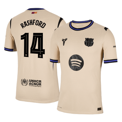 RASHFORD #14 Játékos Barcelona Idegenbeli Soccer Mez 2025/26 Sárga - UCL