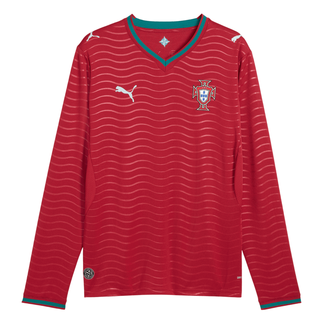 Portugal Hazai Hosszú Ujjú Mez 2026 Piros