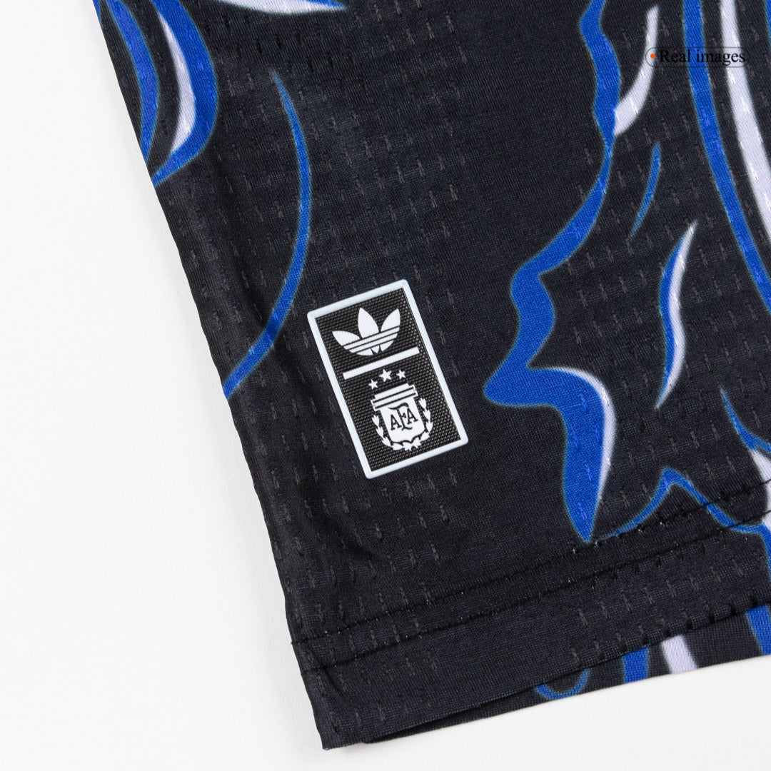 DE PAUL #7 Argentína Játékos Verzió Idegenbeli Mez Világbajnoki 2026 Fekete