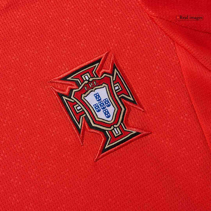 Női RONALDO #7 Portugália Otthon Futball Mez 2025 Piros