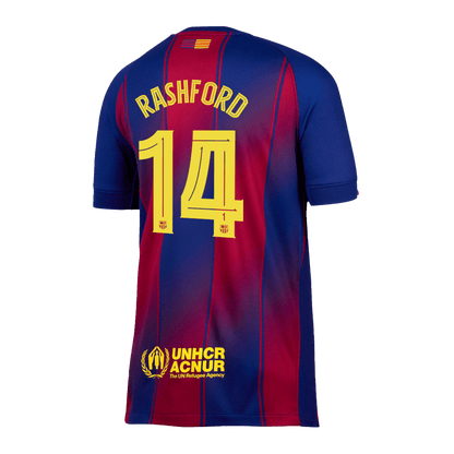 RASHFORD #14 Barcelona Otthon Soccer Mez 2025/26 Piros&Kék - UCL