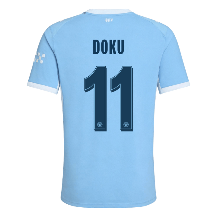 DOKU #11 Manchester City Játékos Verzió Hazai Mez 2026/27 Kék - UCL