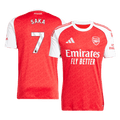 SAKA #7 Arsenal Otthoni Soccer Mez 2025/26 Piros