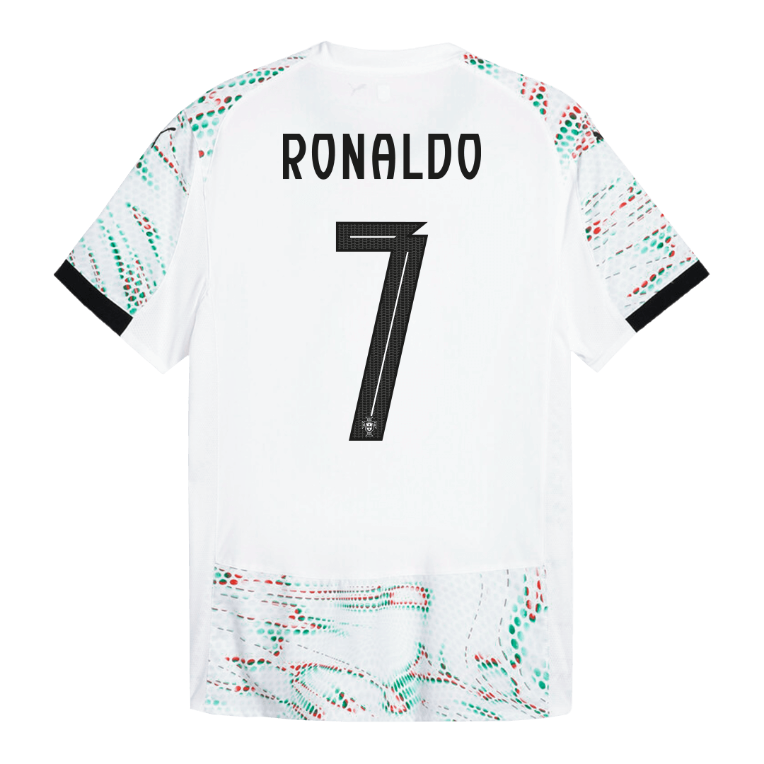 RONALDO #7 Portugália Játékos Idegenbeli Mez 2025 Fehér
