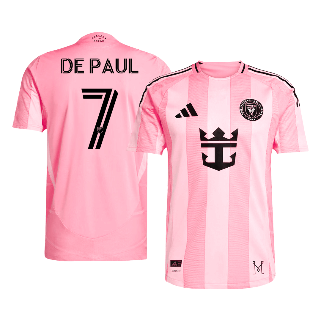 DE PAUL #7 Játékos Inter Miami CF Otthoni Soccer Mez 2025 Rózsaszín
