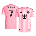 DE PAUL #7 Játékos Inter Miami CF Otthoni Soccer Mez 2025 Rózsaszín