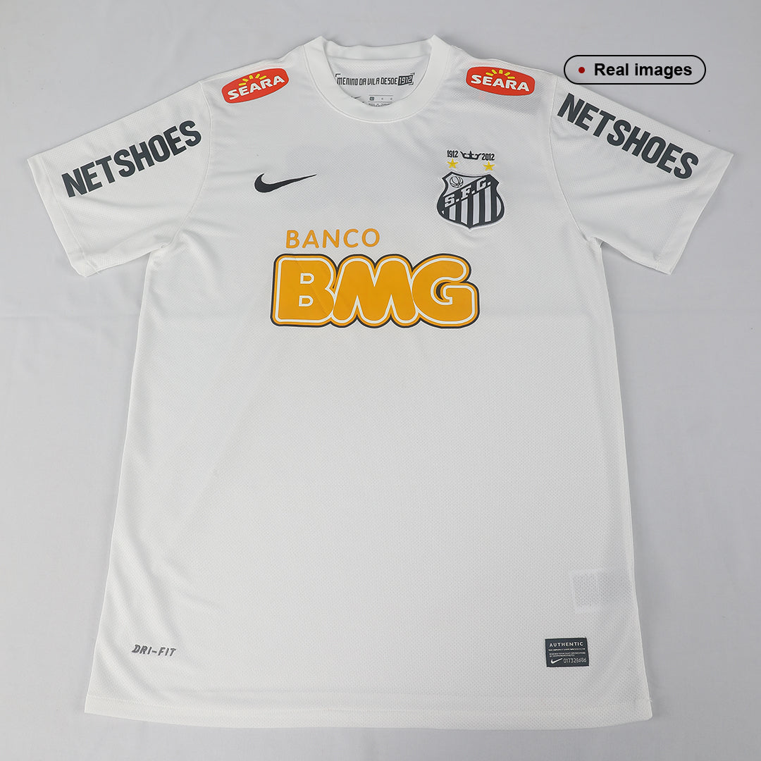 NEYMAR JR #11 Santos FC Hazai Retro Futball Mez 2012 Fehér