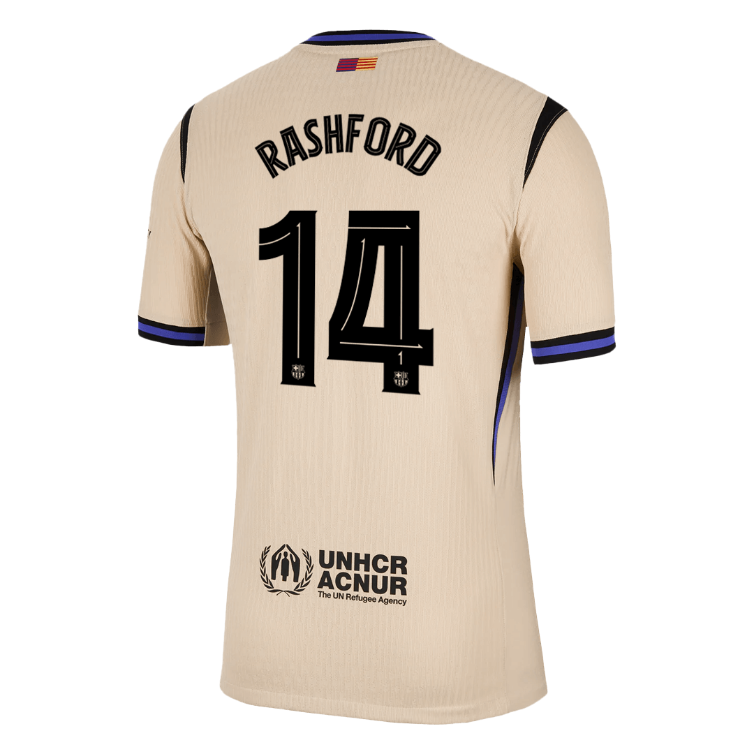 RASHFORD #14 Játékos Barcelona Idegenbeli Soccer Mez 2025/26 Sárga - UCL