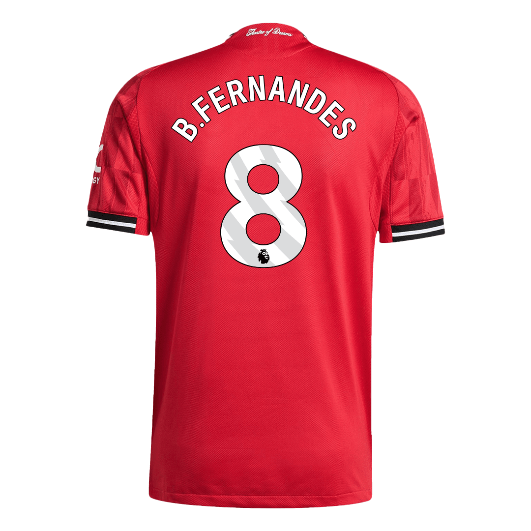 B.FERNANDES #8 Játékos Manchester United Otthon Soccer Mez 2025/26 Piros