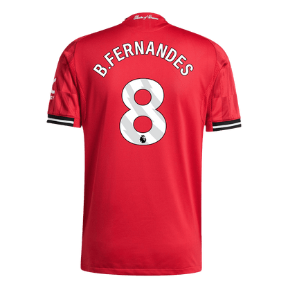 B.FERNANDES #8 Játékos Manchester United Otthon Soccer Mez 2025/26 Piros
