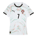Női RONALDO #7 Portugália Idegenbeli Futball Mez 2025 Fehér