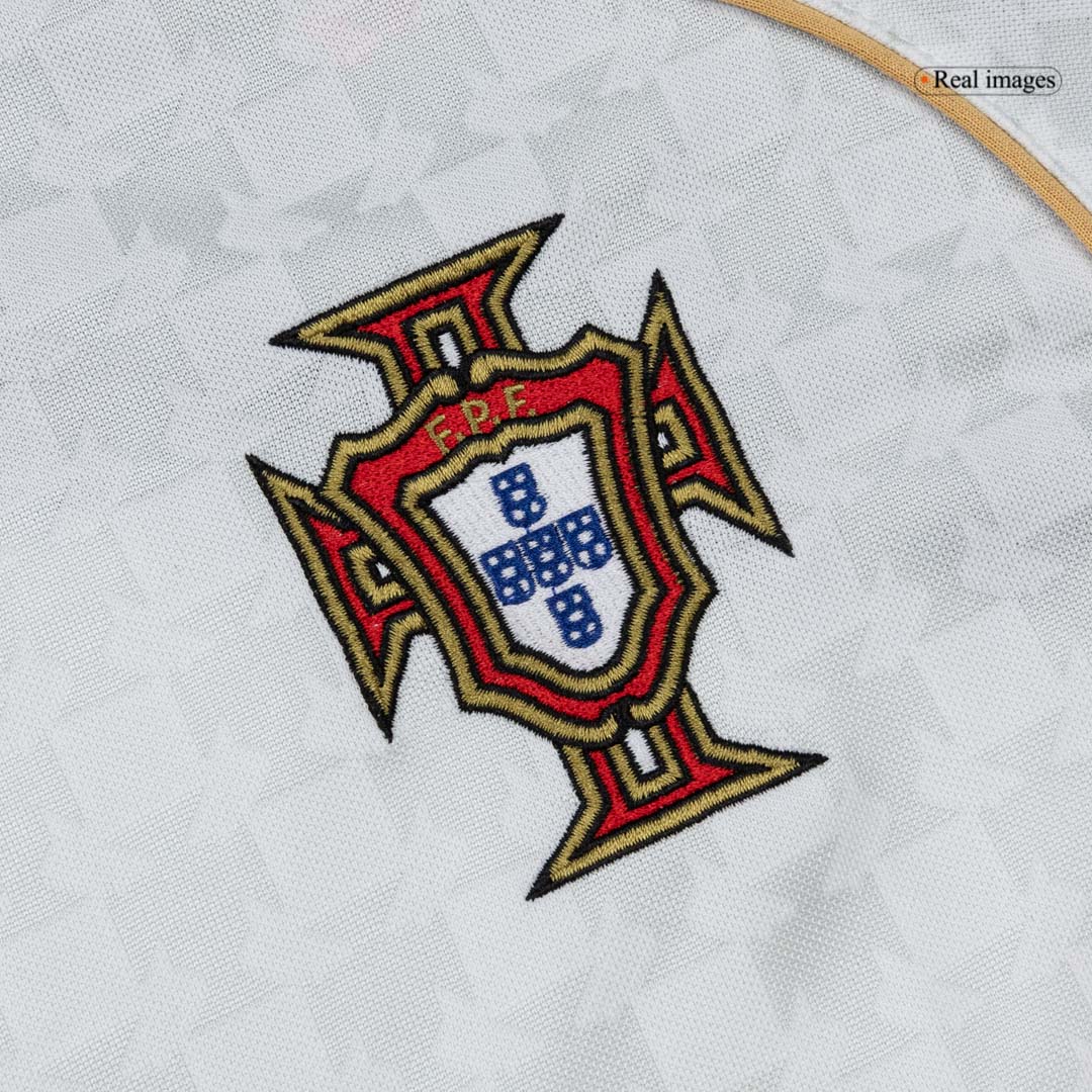 Portugália Idegenbeli Retro Futball Mez 2004 Fehér