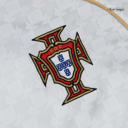 Portugália Idegenbeli Retro Futball Mez 2004 Fehér