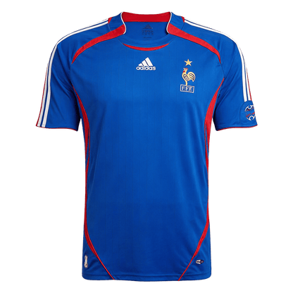 Franciaország Hazai Retro Futball Mez 2006 Kék