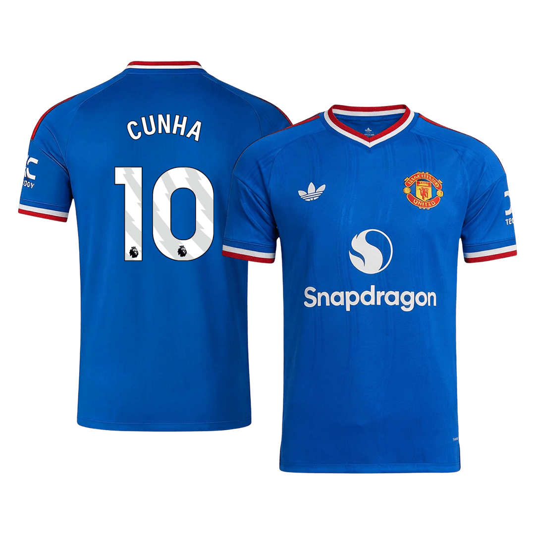 CUNHA #10 Manchester United Idegenbeli Mez 2026/27 Kék