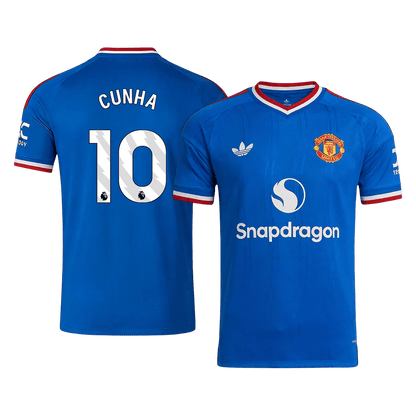 CUNHA #10 Manchester United Idegenbeli Mez 2026/27 Kék