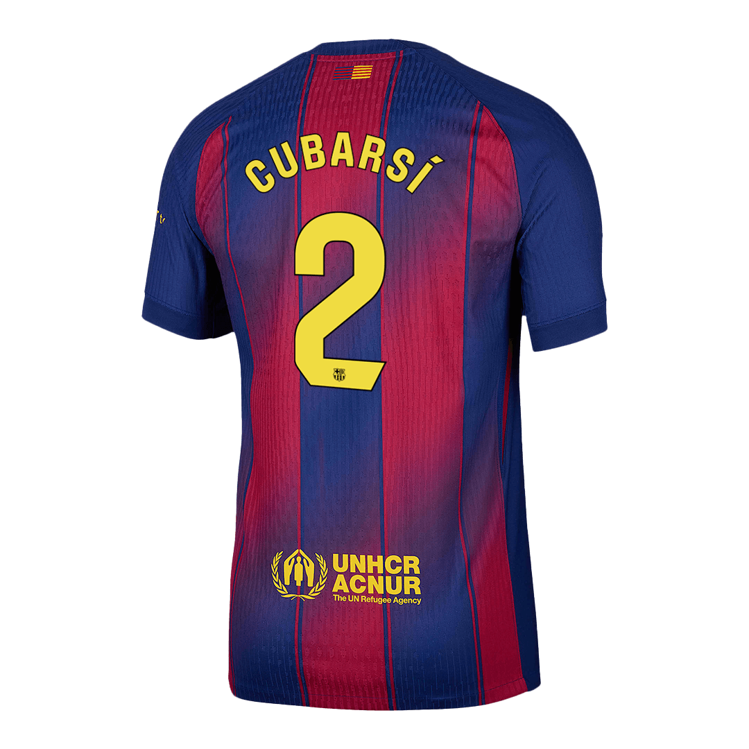 CUBARSÍ #2 Játékos Barcelona Otthon Soccer Mez 2025/26 Piros&Kék