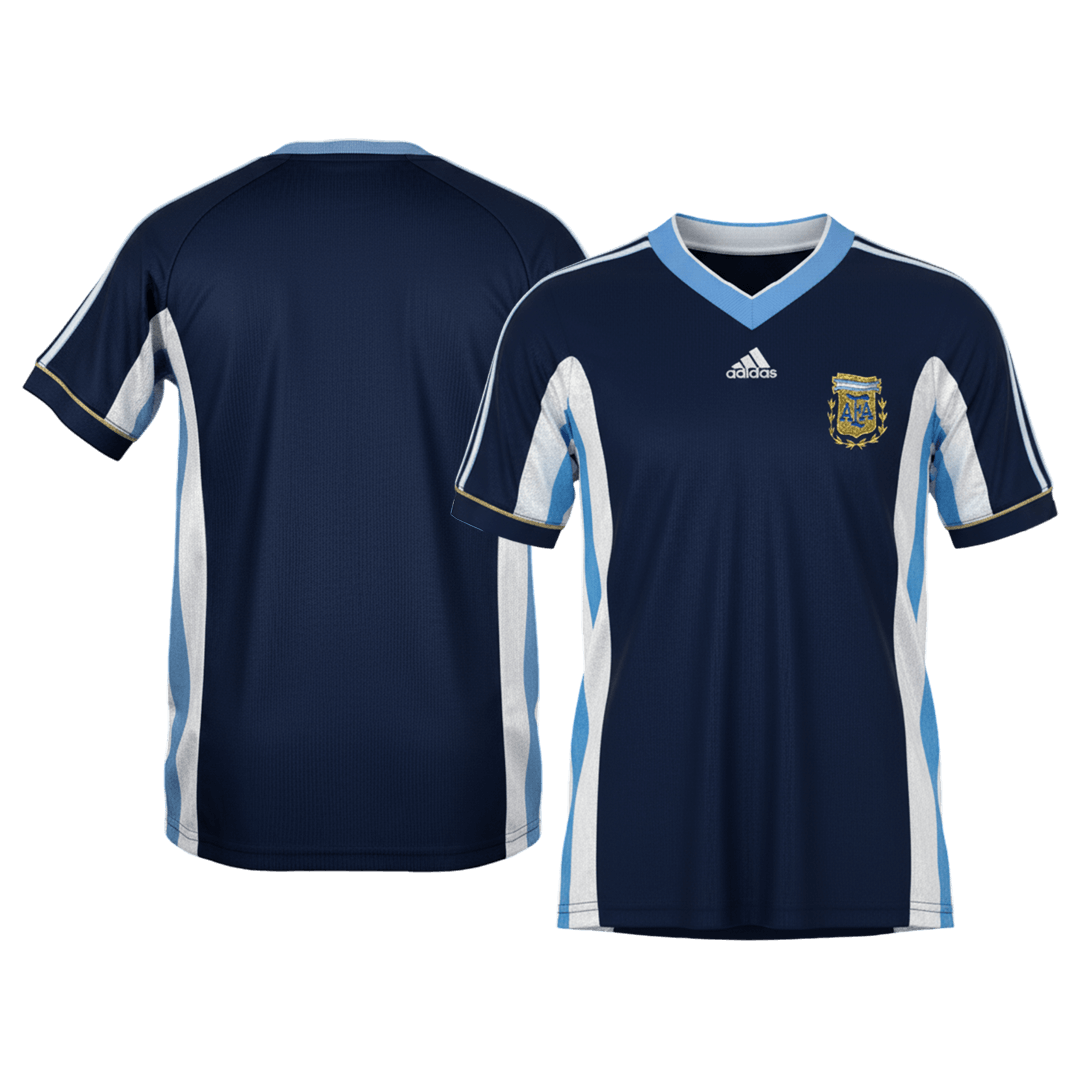 Argentína Idegenbeli Retro Futball Mez 1998