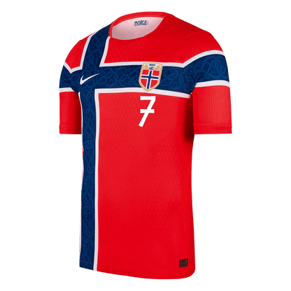 SØRLOTH #7 Norvégia Játékos Verzió Hazai Mez Világbajnoki 2026 Piros