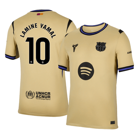 LAMINE YAMAL #10 Barcelona 
 Idegen 
 Futball Mez 
2025/26 
 Sárga