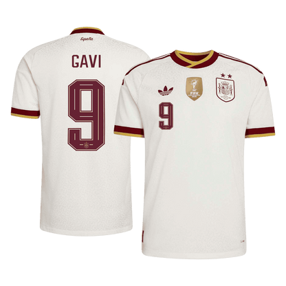 GAVI #9 Spanyolország Játékos Verzió Idegenbeli Mez Világbajnoki 2026 Fehér