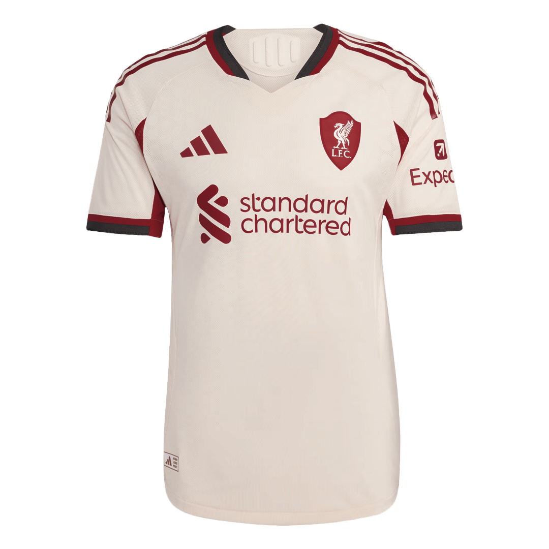 GAKPO #18 Liverpool Játékos Idegenbeli Mez 2025/26 Fehér