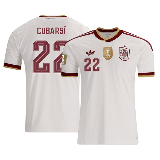 CUBARSÍ #22 Spanyolország Idegenbeli Mez 2026 Fehér