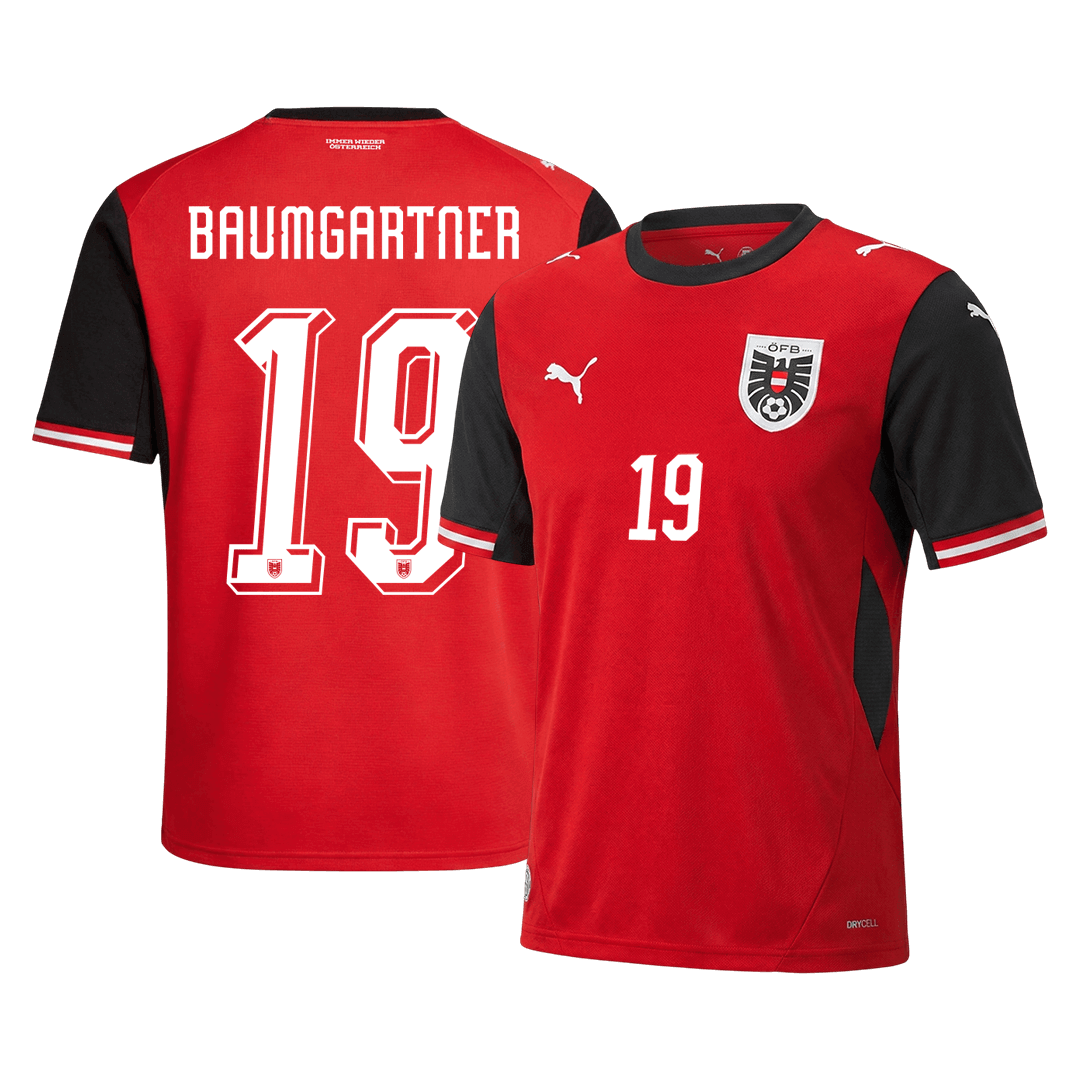 BAUMGARTNER #19 Ausztria Hazai Mez Világbajnoki 2026 Piros